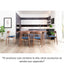 Silla comercial Zuo Newman azul con asiento tapizado y estructura de madera enchapada en nogal
