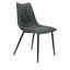 Silla Zuo Norwich negra estilo pala en cuero sintético con mechones de canal y estructura de acero