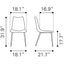 Silla Zuo Norwich negra estilo pala en cuero sintético con mechones de canal y estructura de acero