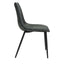 Silla Zuo Norwich negra estilo pala en cuero sintético con mechones de canal y estructura de acero