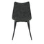 Silla Zuo Norwich negra estilo pala en cuero sintético con mechones de canal y estructura de acero