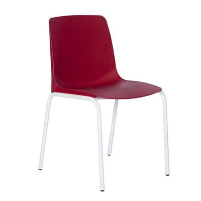 Silla comercial Albar PL-30 con asiento de polipropileno y estructura tubular con pintura epóxica