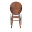 Silla comercial Zuo Regents gris con asiento tapizado en tela tipo lino y estructura de madera
