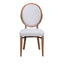 Silla comercial Zuo Regents gris con asiento tapizado en tela tipo lino y estructura de madera