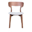 Silla comercial Zuo Russell con asiento tapizado en gris y estructura de madera