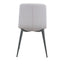 Silla comercial Zuo Tangiers blanca con asiento capitoné en piel sintética y patas tipo lápiz