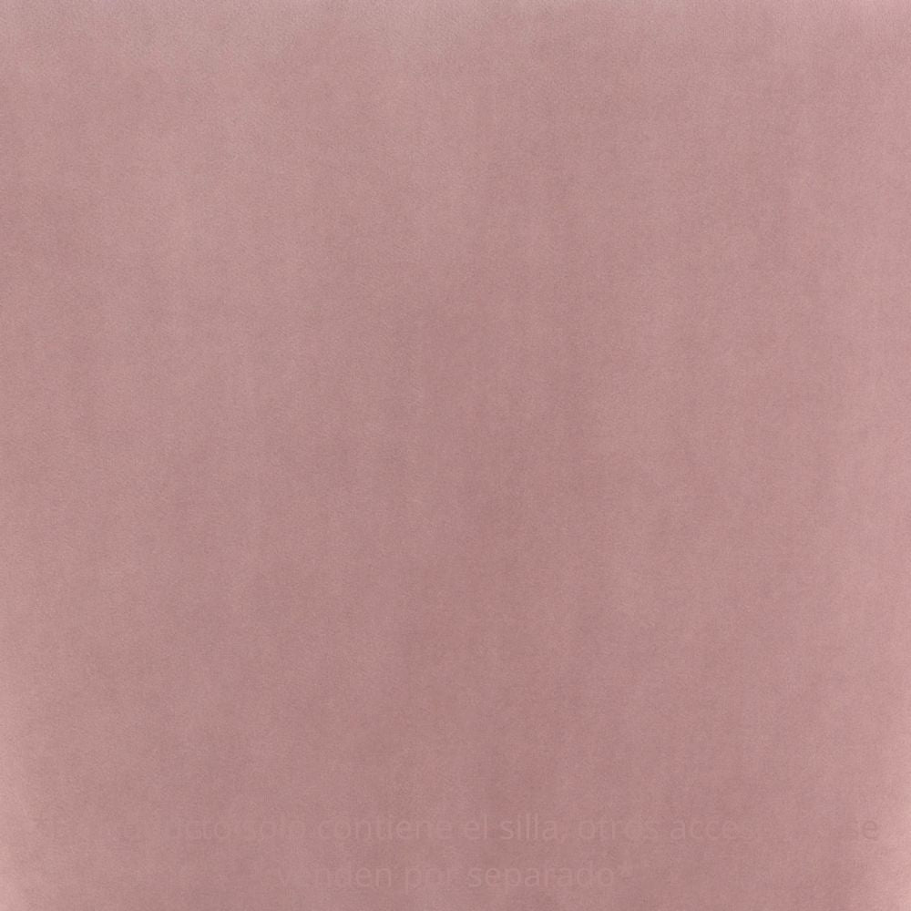 Silla comercial Zuo Tolivere rosa tapizada en terciopelo con patas de acero estilo art déco