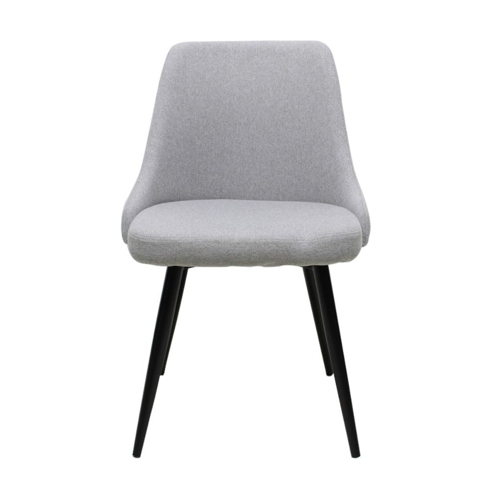Silla comercial bistró Nogal Beat Trom tapizada en tela con base de metal