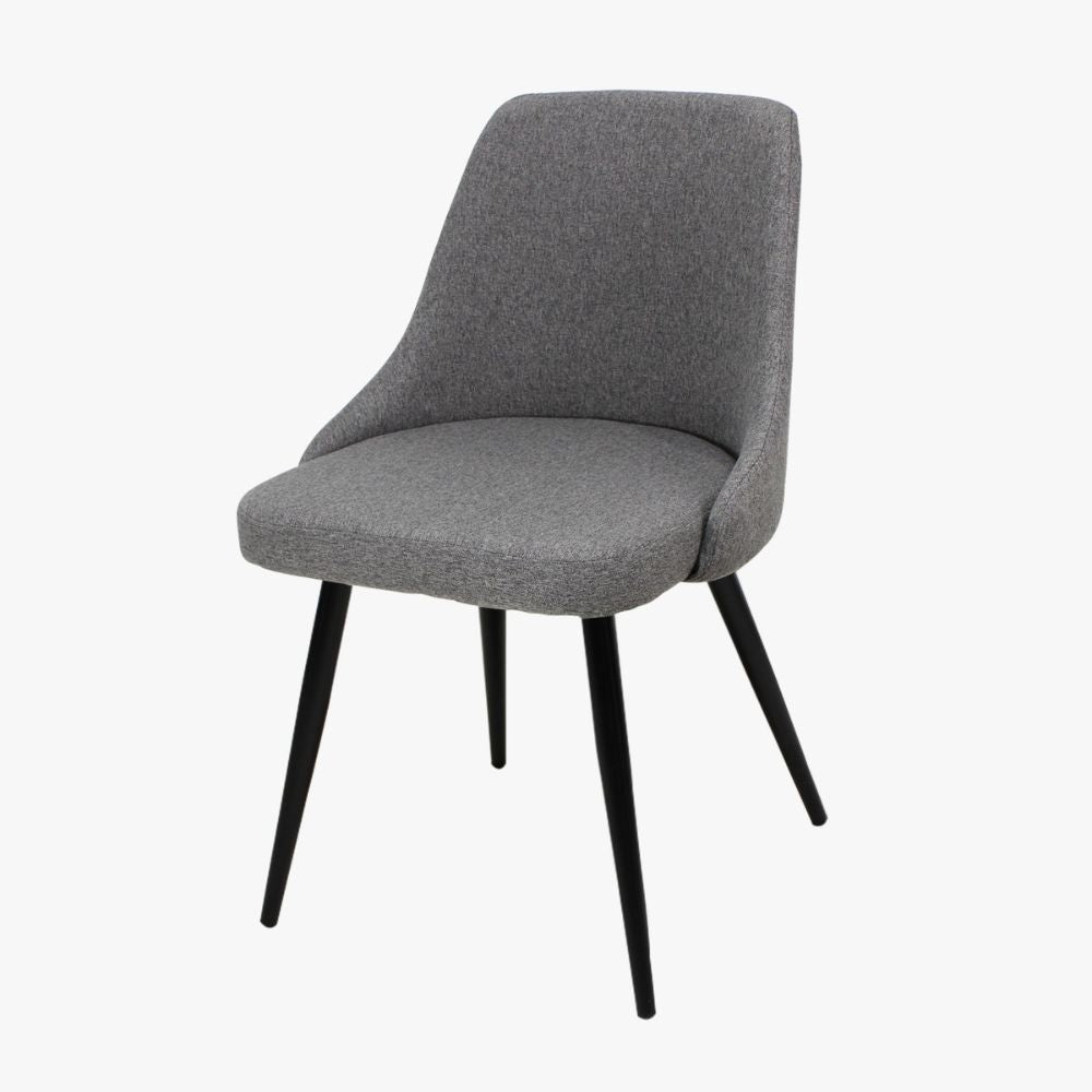Silla comercial bistró Nogal Beat Trom tapizada en tela con base de metal