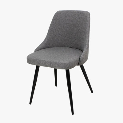 Silla comercial bistró Nogal Beat Trom tapizada en tela con base de metal