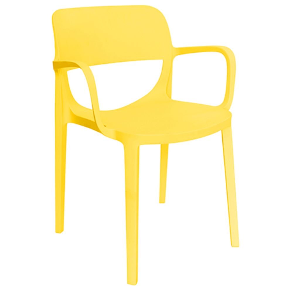 Silla comercial ergonómica Offiho Air OHV-134 en polipropileno de una pieza con descansabrazos