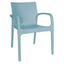 Silla comercial OFFIHO Alissa OHV-91 monobloque de polipropileno para terraza, asiento y respaldo de una sola pieza