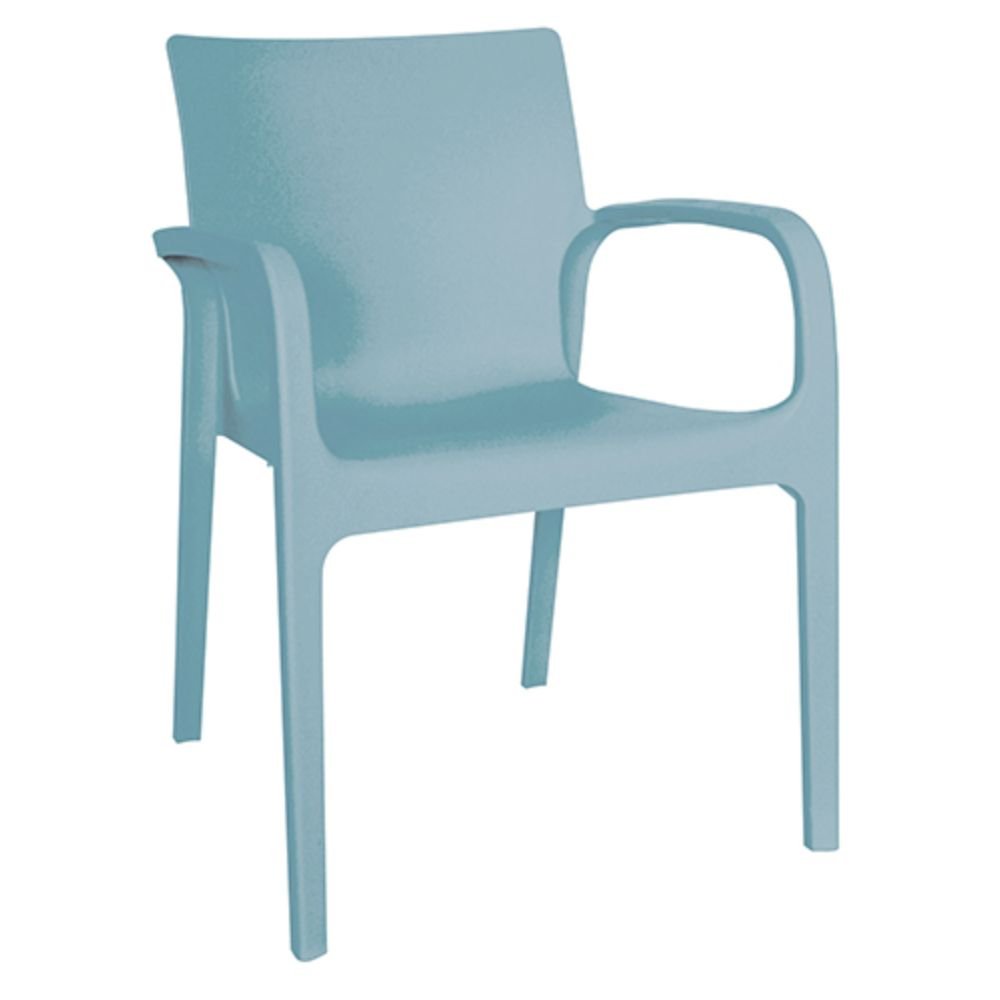 Silla comercial OFFIHO Alissa OHV-91 monobloque de polipropileno para terraza, asiento y respaldo de una sola pieza