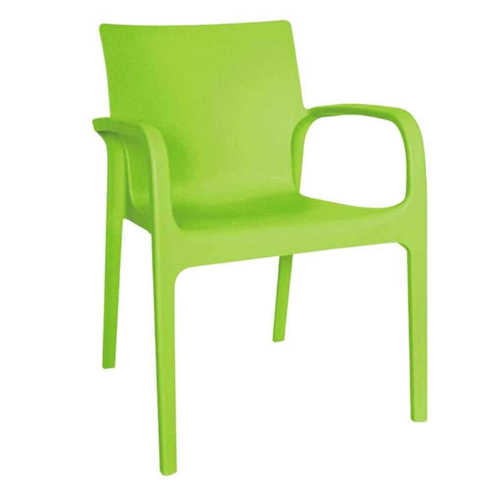 Silla comercial OFFIHO Alissa OHV-91 monobloque de polipropileno para terraza, asiento y respaldo de una sola pieza
