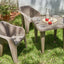 Silla comercial OFFIHO Elefante monobloque de polipropileno color capuccino con respaldo curvo