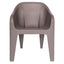 Silla comercial OFFIHO Elefante monobloque de polipropileno color capuccino con respaldo curvo