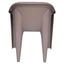 Silla comercial OFFIHO Elefante monobloque de polipropileno color capuccino con respaldo curvo