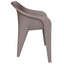 Silla comercial OFFIHO Elefante monobloque de polipropileno color capuccino con respaldo curvo