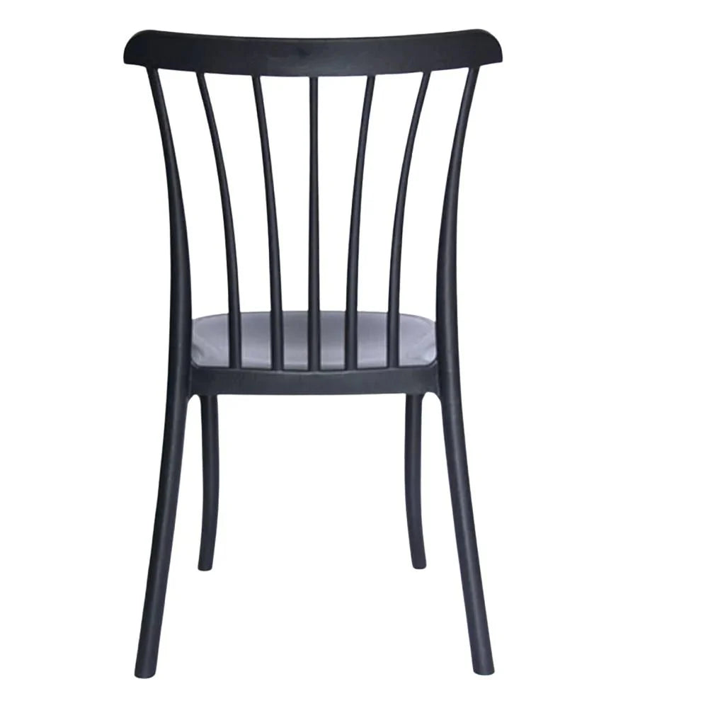 Silla comercial OFFIHO Nordik OHV-118 de polipropileno con respaldo alto, monobloque para exterior