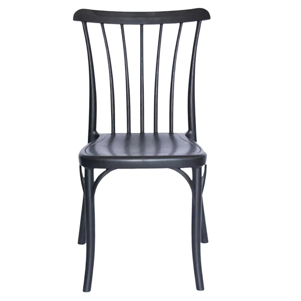 Silla comercial OFFIHO Nordik OHV-118 de polipropileno con respaldo alto, monobloque para exterior