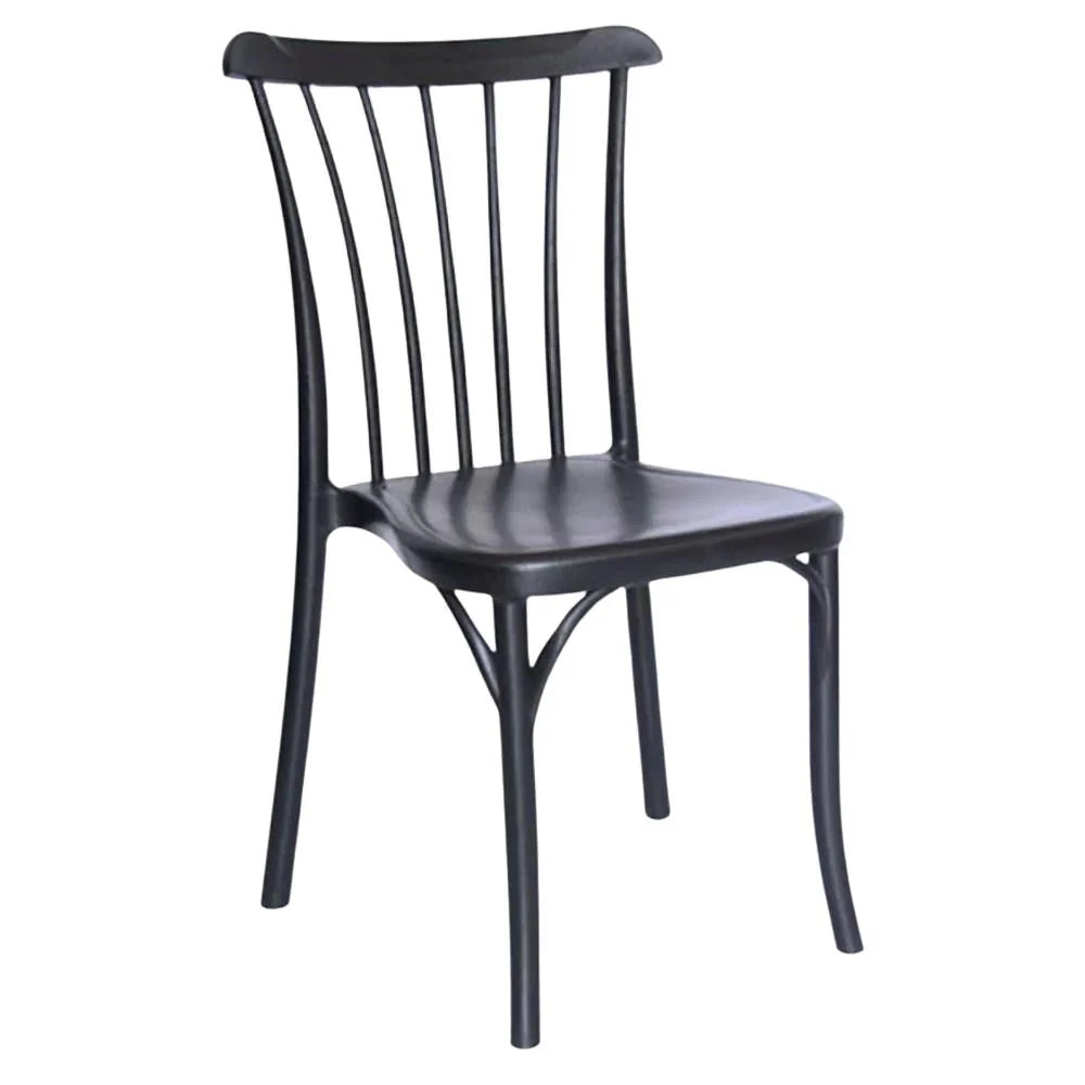 Silla comercial OFFIHO Nordik OHV-118 de polipropileno con respaldo alto, monobloque para exterior