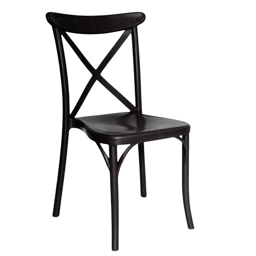 Silla comercial OFFIHO OHV-117 monobloque de polipropileno con respaldo alto y patas integradas