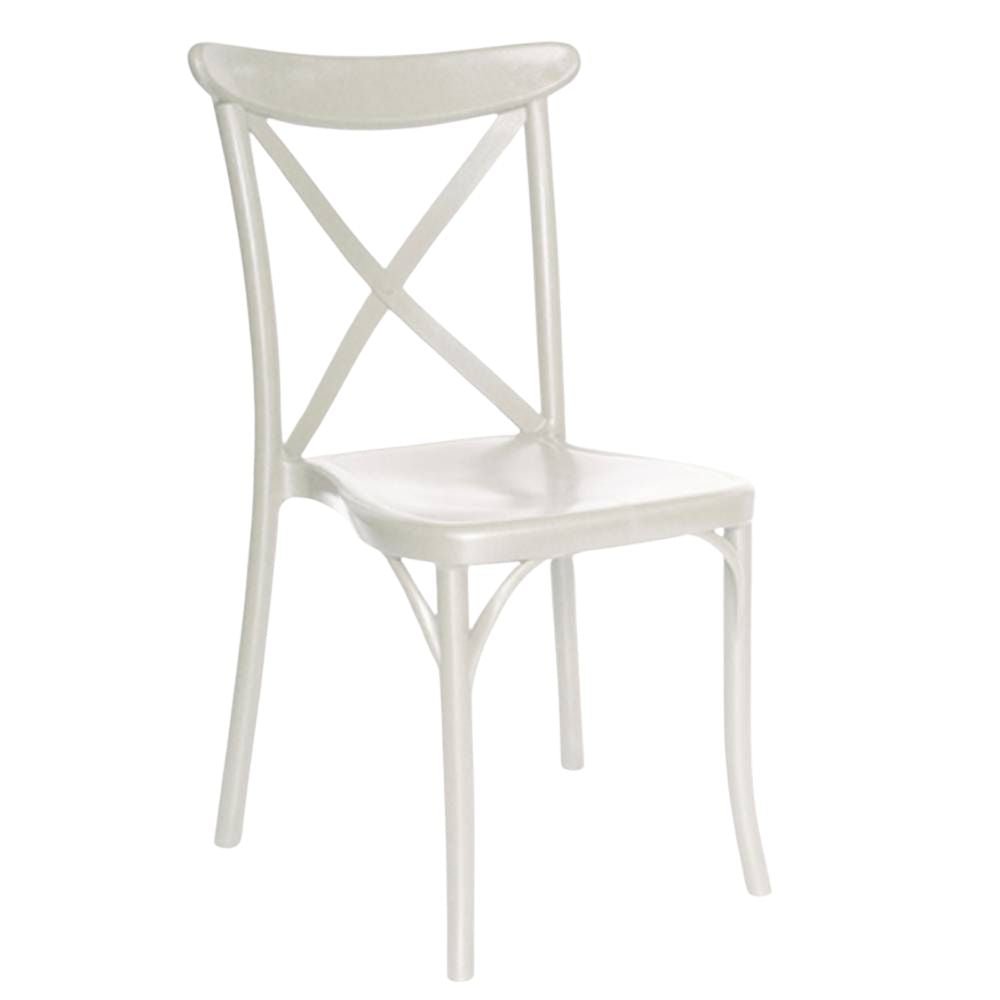 Silla comercial OFFIHO OHV-117 monobloque de polipropileno con respaldo alto y patas integradas