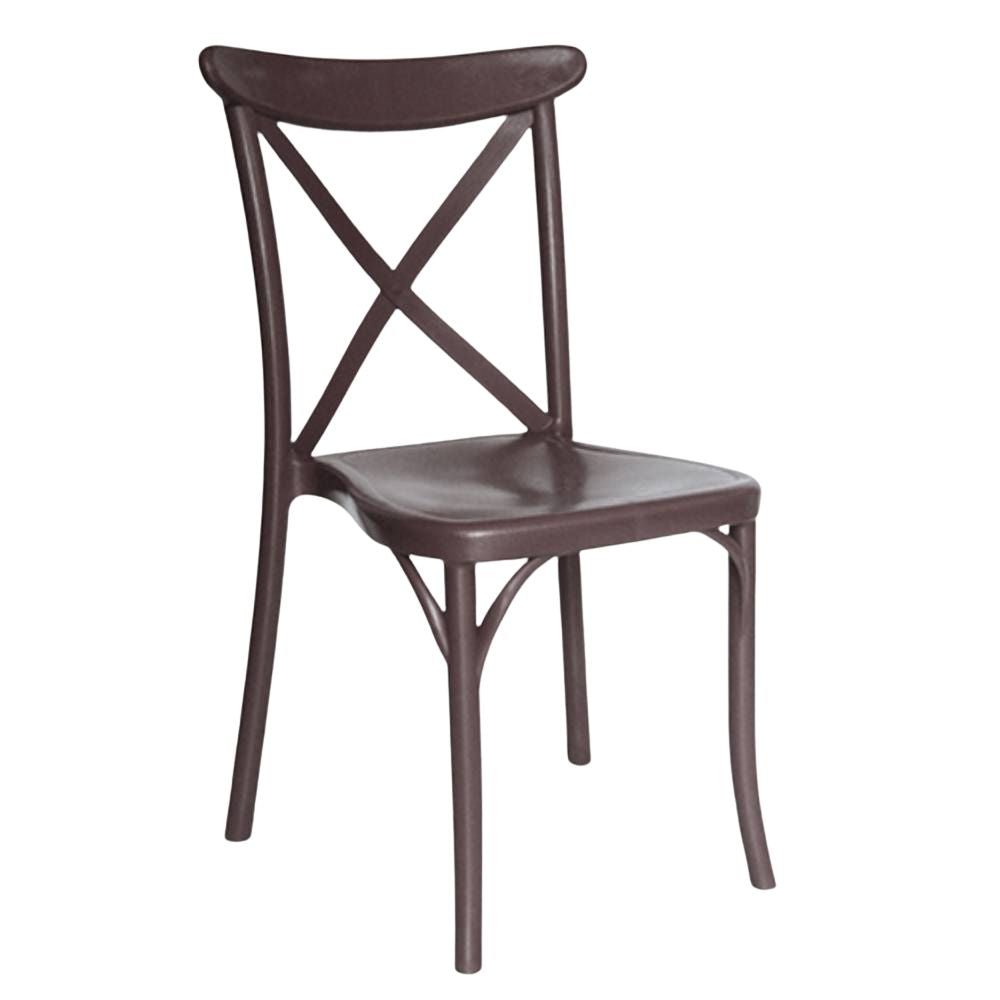 Silla comercial OFFIHO OHV-117 monobloque de polipropileno con respaldo alto y patas integradas