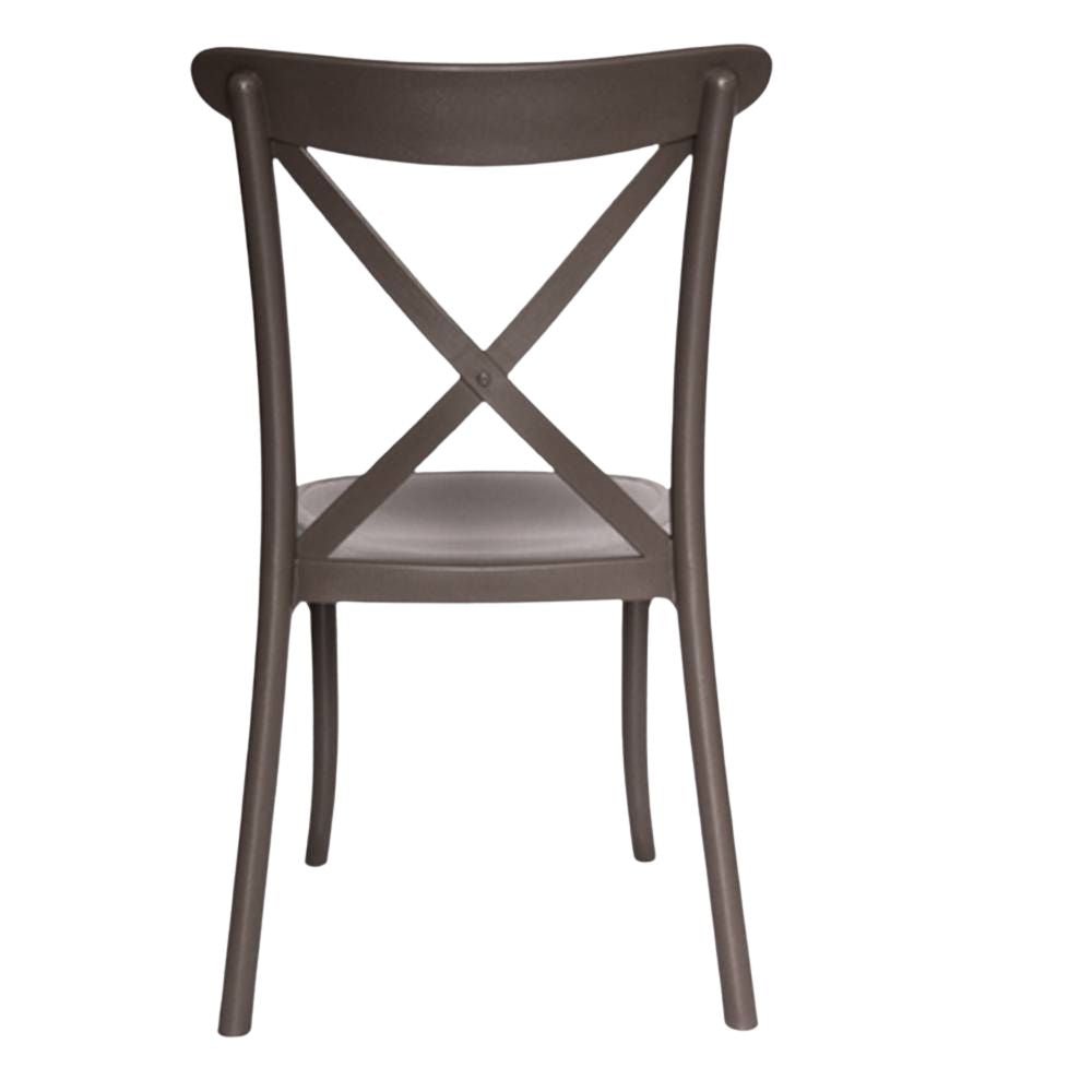 Silla comercial OFFIHO OHV-117 monobloque de polipropileno con respaldo alto y patas integradas
