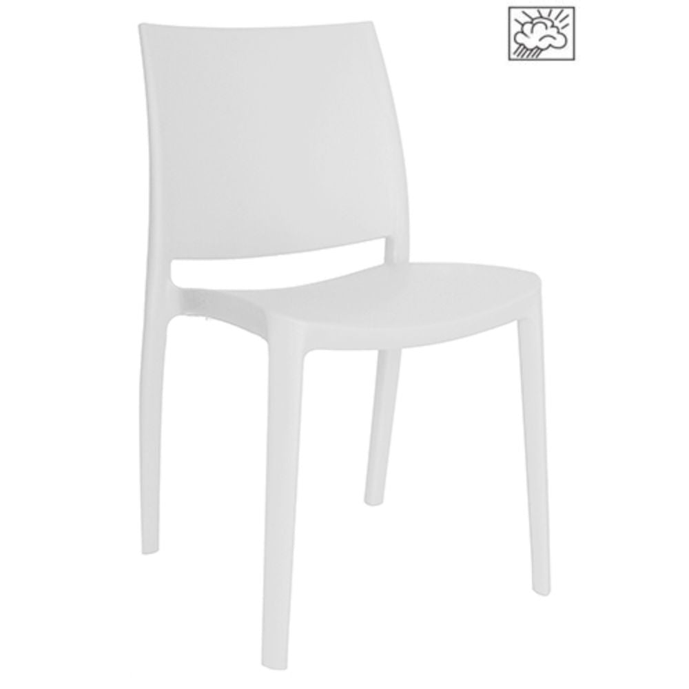 Silla comercial OFFIHO Sensilla OHV-97 monobloque de polipropileno con respaldo alto y patas integradas