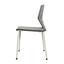 Silla comercial OFIK 1025 Air de plástico con base de cuatro patas de acero blanco apilable