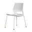 Silla comercial OFIK 1025 Air de plástico con base de cuatro patas de acero blanco apilable