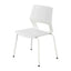 Silla comercial OFIK 1025 Air de plástico con base de cuatro patas de acero blanco apilable
