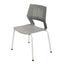 Silla comercial OFIK 1025 Air de plástico con base de cuatro patas de acero blanco apilable