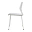 Silla comercial OFIK 1025 Air de plástico con base de cuatro patas de acero blanco apilable