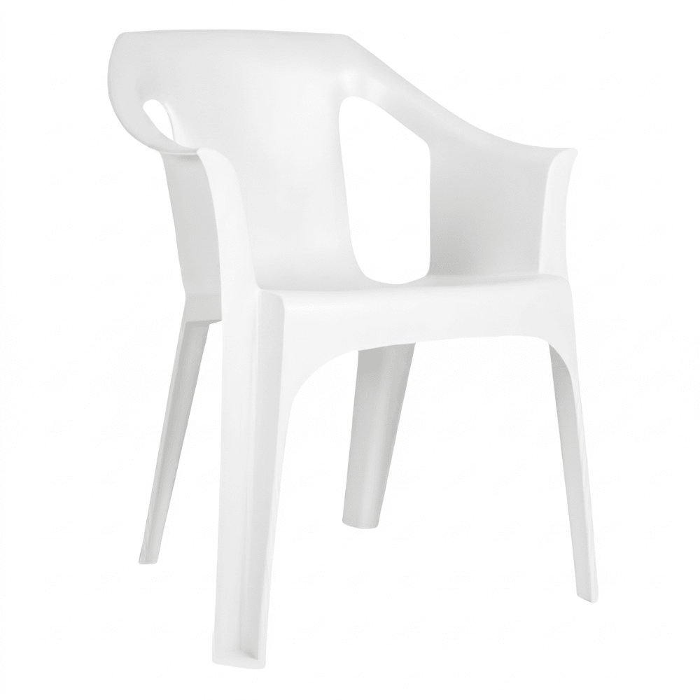 Silla Resol Cool de polipropileno con asiento texturizado y tacos antideslizantes para exterior