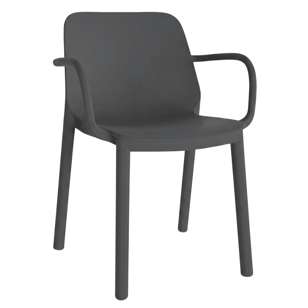Silla Resol One con brazos en polipropileno con fibra de vidrio