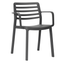 Silla Resol Wind Armchair con brazos en polipropileno con protección UV, apilable