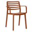 Silla Resol Wind Armchair con brazos en polipropileno con protección UV, apilable