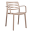 Silla Resol Wind Armchair con brazos en polipropileno con protección UV, apilable