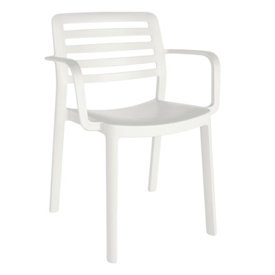 Silla Resol Wind Armchair con brazos en polipropileno con protección UV, apilable