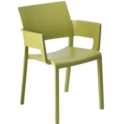 Silla comercial Resol Fiona Armchair con brazos, de fibra de vidrio con polipropileno para restaurante