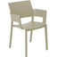 Silla comercial Resol Fiona Armchair con brazos, de fibra de vidrio con polipropileno para restaurante