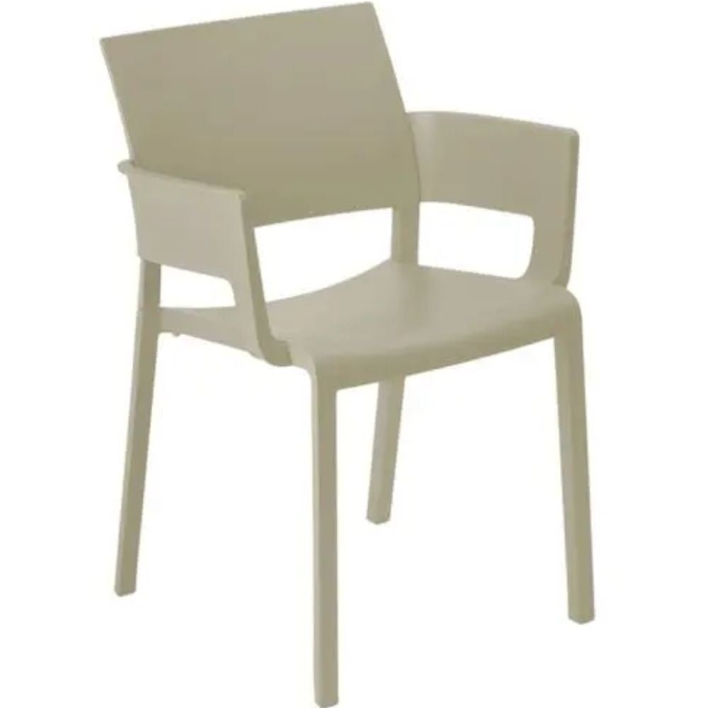 Silla comercial Resol Fiona Armchair con brazos, de fibra de vidrio con polipropileno para restaurante