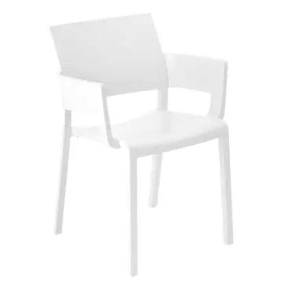 Silla comercial Resol Fiona Armchair con brazos, de fibra de vidrio con polipropileno para restaurante
