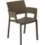 Silla comercial Resol Fiona Armchair con brazos, de fibra de vidrio con polipropileno para restaurante