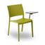 Silla comercial Resol Fiona de polipropileno con fibra de vidrio y paleta lateral izquierda