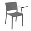 Silla comercial Resol Fiona de polipropileno con fibra de vidrio y paleta lateral izquierda