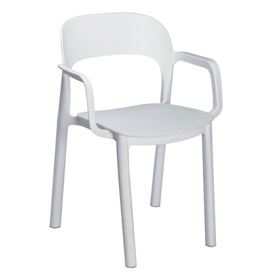 Silla comercial Resol Ona Armchair de polipropileno con brazos apilable con protección UV