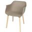 Silla comercial Resol Shape con asiento en polipropileno con fibra de vidrio y patas de madera